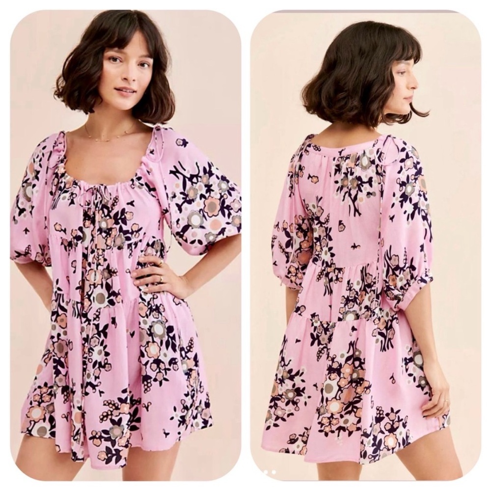 Free People KINGA CSILLA LENNON LIBERTY Fabric MINI DRESS $195